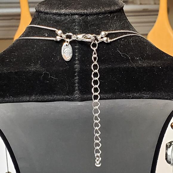 Charming Charlie Silver Double Strand Beaded Necklace 36" - Picture 5 of 7